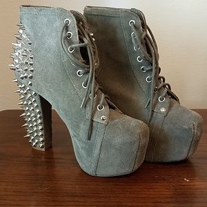 Jeffrey Campbell Spike Gray Litas 7.5